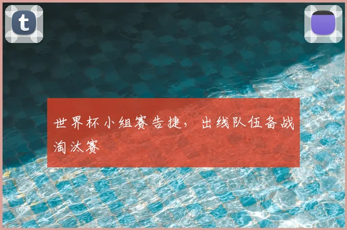 世界杯小组赛告捷,出线队伍备战淘汰赛